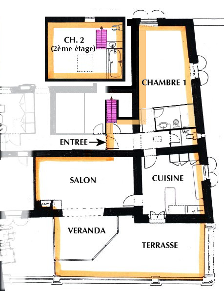 le plan du gîte